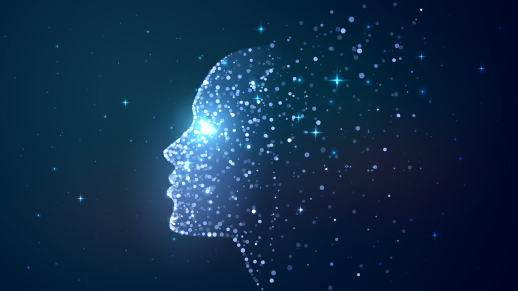 faces,of,glowing,blue,particles,,consciousness,,technology,,soul